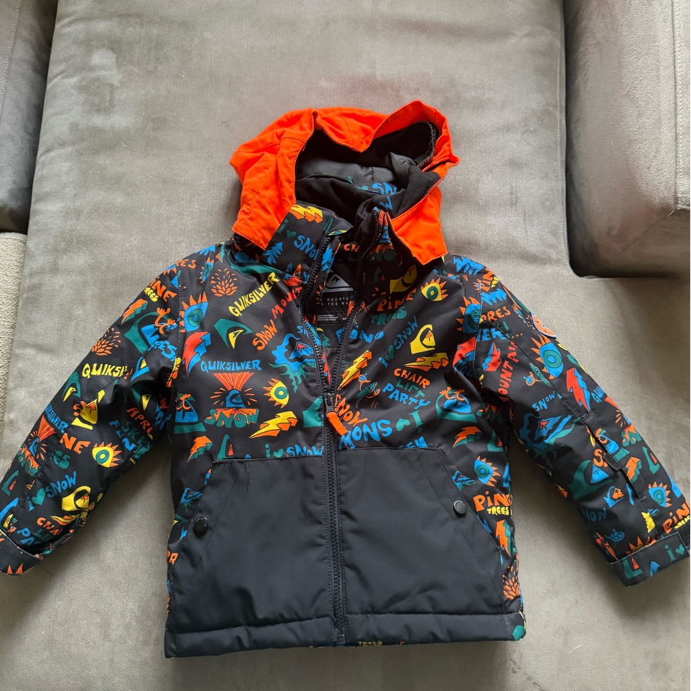 Quiksilver Kids' Snow Jacket with Colorful Graphics Like New